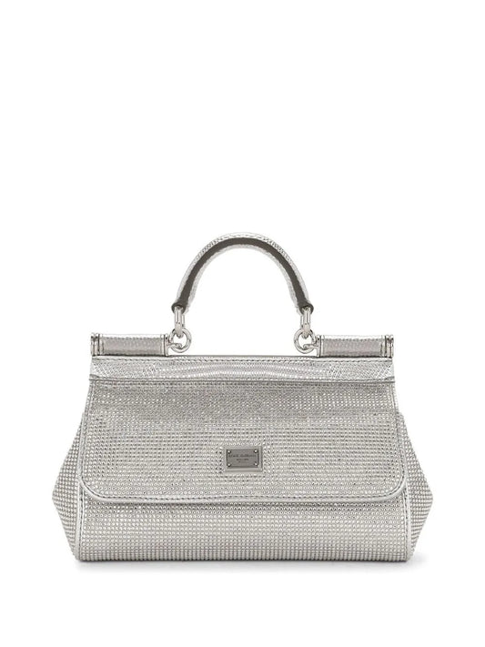 Dolce Gabbana Kim Dolcegabbana Small Sicily Satin Top Handle Bag — Same as shown — Size One Size — Front View