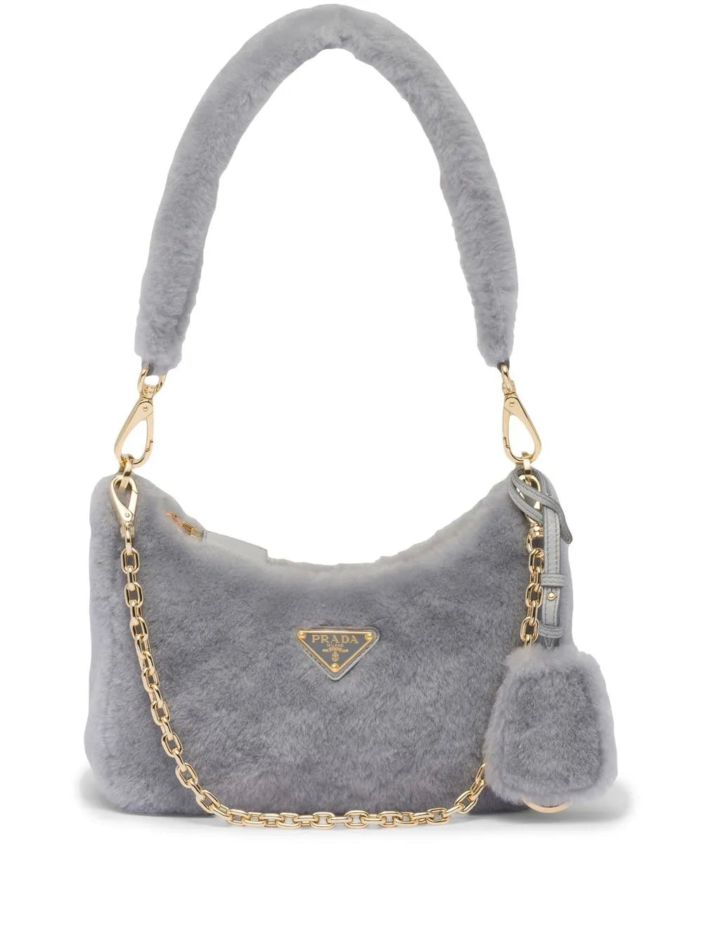 Prada Re Edition Shearling Mini Bag — Same as shown — Size One Size — Front View