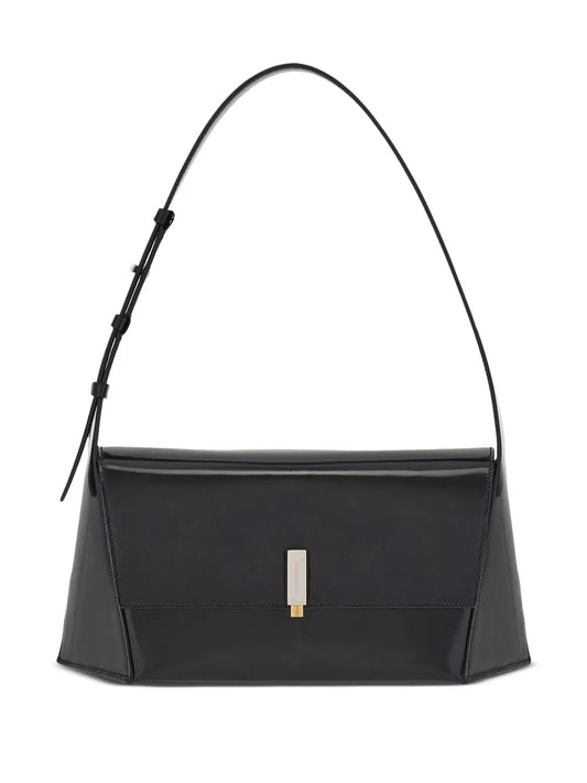 Ferragamo Geometric Leather Shoulder Bag — Same as shown — Size One Size — Front View