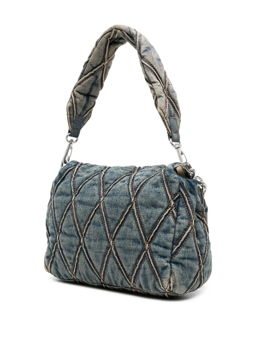 Diesel Charm D Denim Shoulder Bag — Same as shown — Size One Size — Back View
