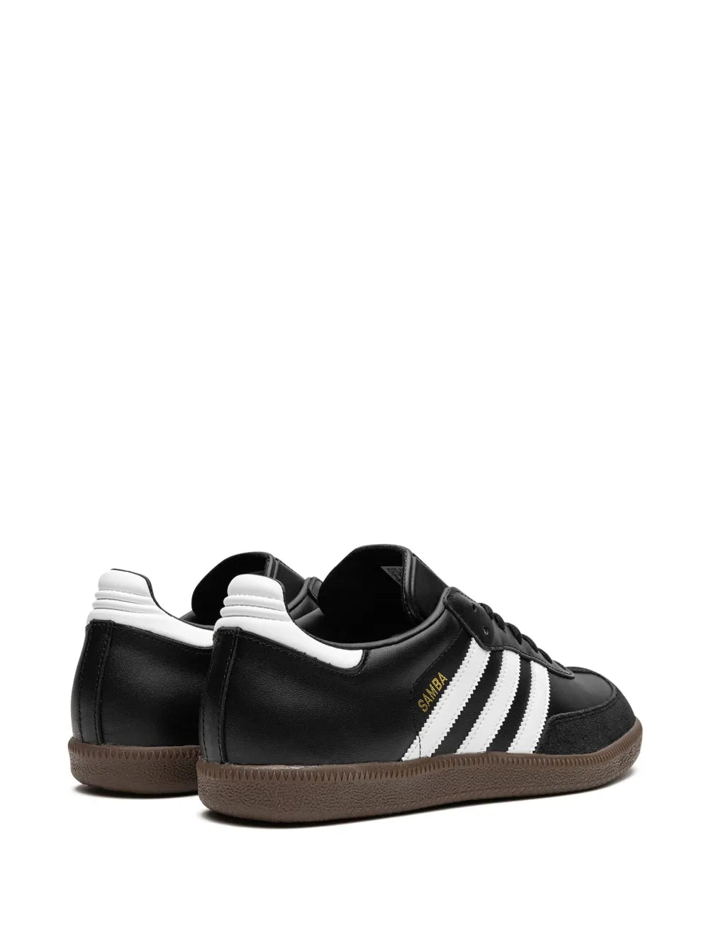 adidas Samba Low-Top Sneakers — Black/White — Size US M 10.5 - US W 12 — Back View