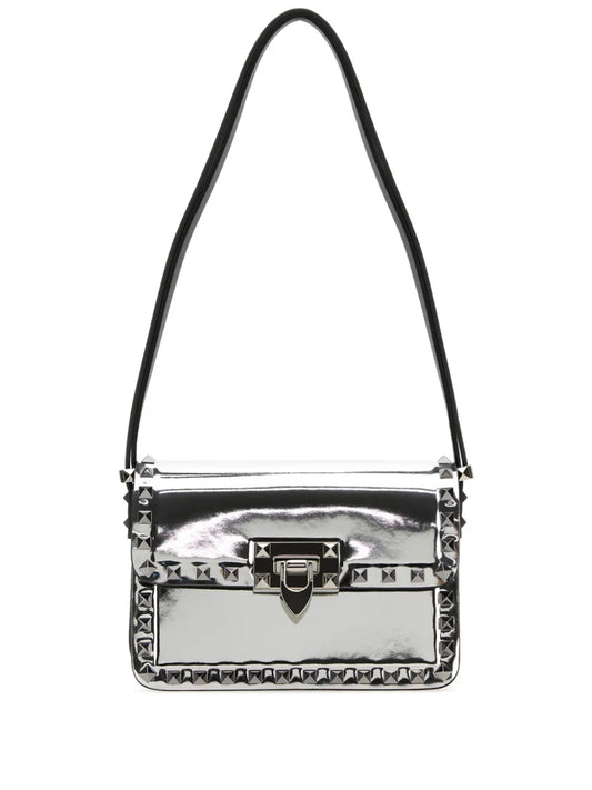 Valentino Garavani Small Rockstud23 Mirrored Shoulder Bag — Same as shown — Size One Size — Front View