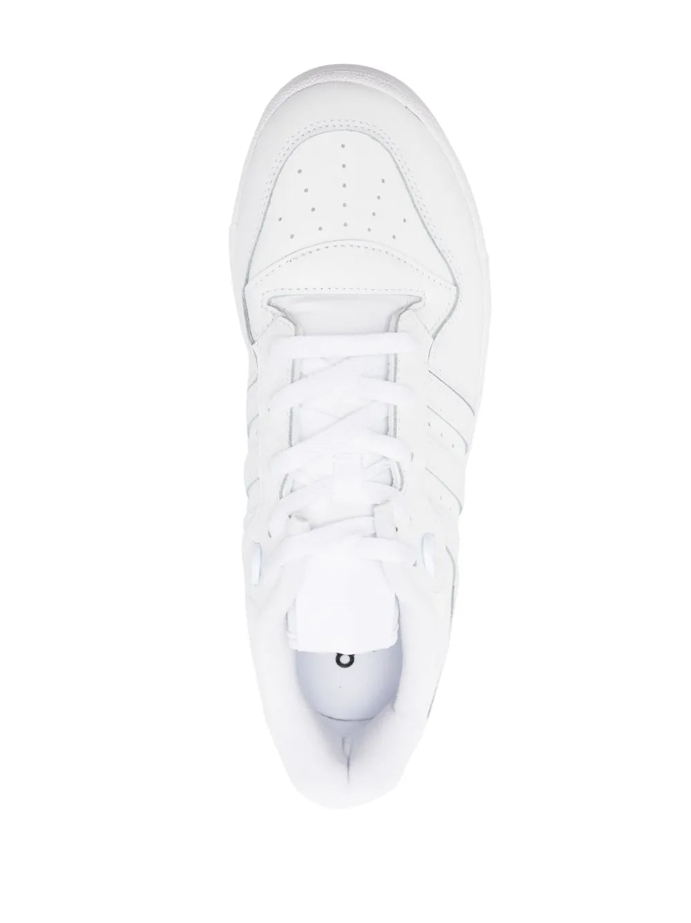 adidas Rivalry Logo-Patch Low-Top Sneakers — Optical White — Size US M 9.5 - US W 11 — Top View