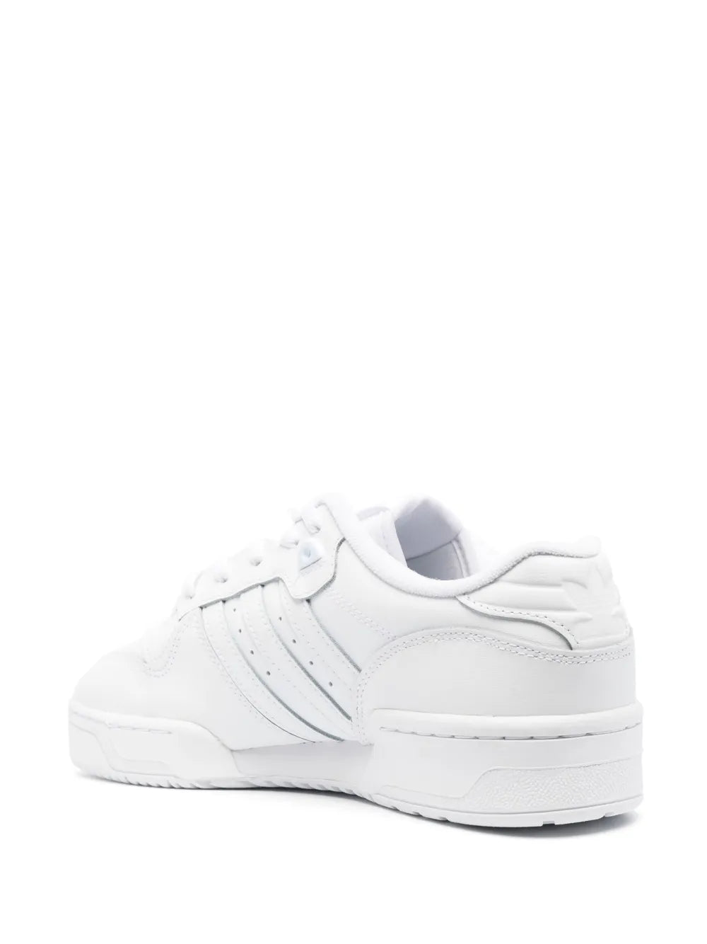 adidas Rivalry Logo-Patch Low-Top Sneakers — Optical White — Size US M 9.5 - US W 11 — Back View