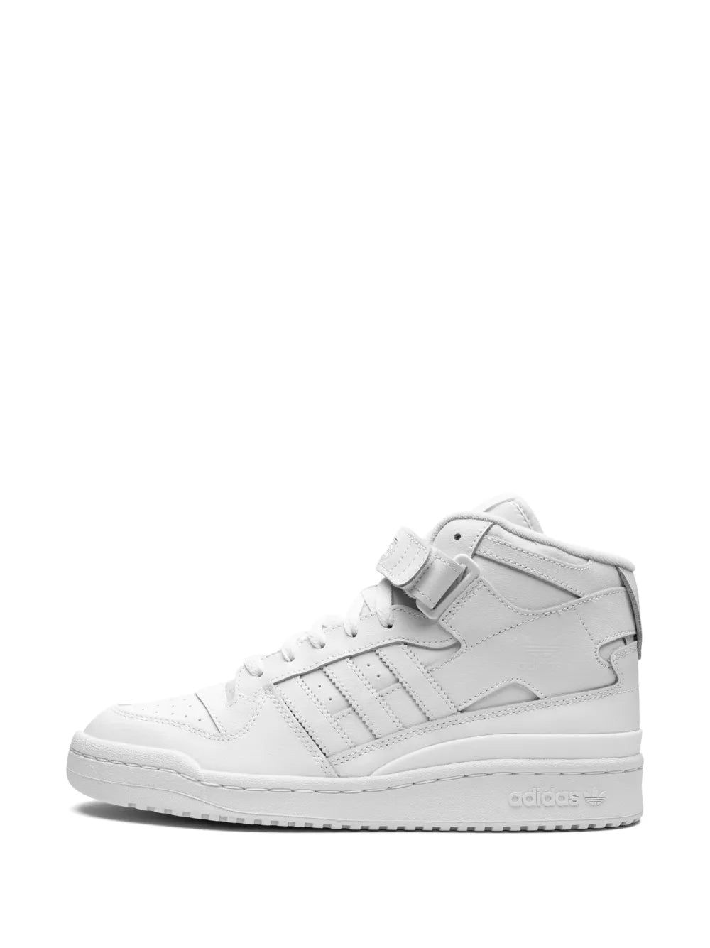 adidas Forum Mid White Sneakers — White — Size US M 9.5 - US W 11 — Detail View