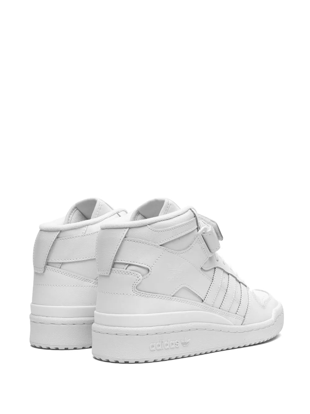 adidas Forum Mid White Sneakers — White — Size US M 9.5 - US W 11 — Back View