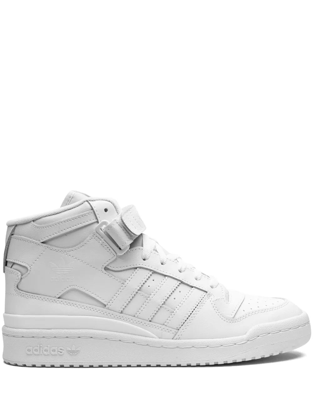 adidas Forum Mid White Sneakers — White — Size US M 9.5 - US W 11 — Front View