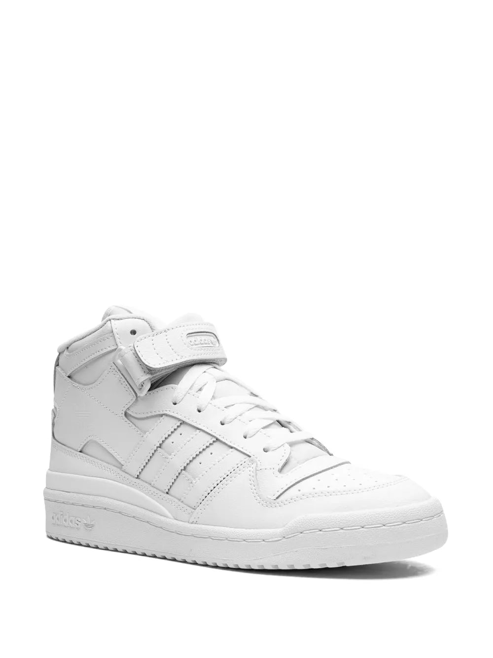 adidas Forum Mid White Sneakers — White — Size US M 9.5 - US W 11 — Side View