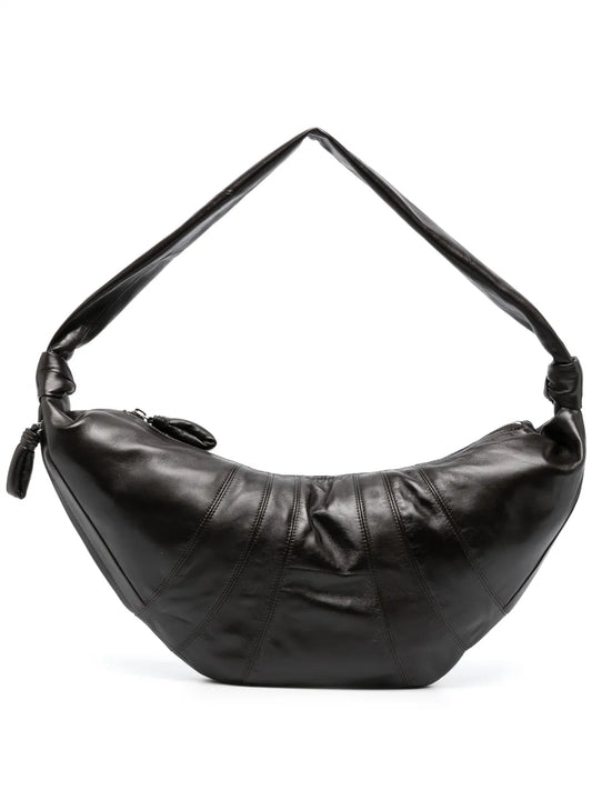 Lemaire Large Croissant Leather Shoulder Bag — Same as shown — Size One Size — Front View