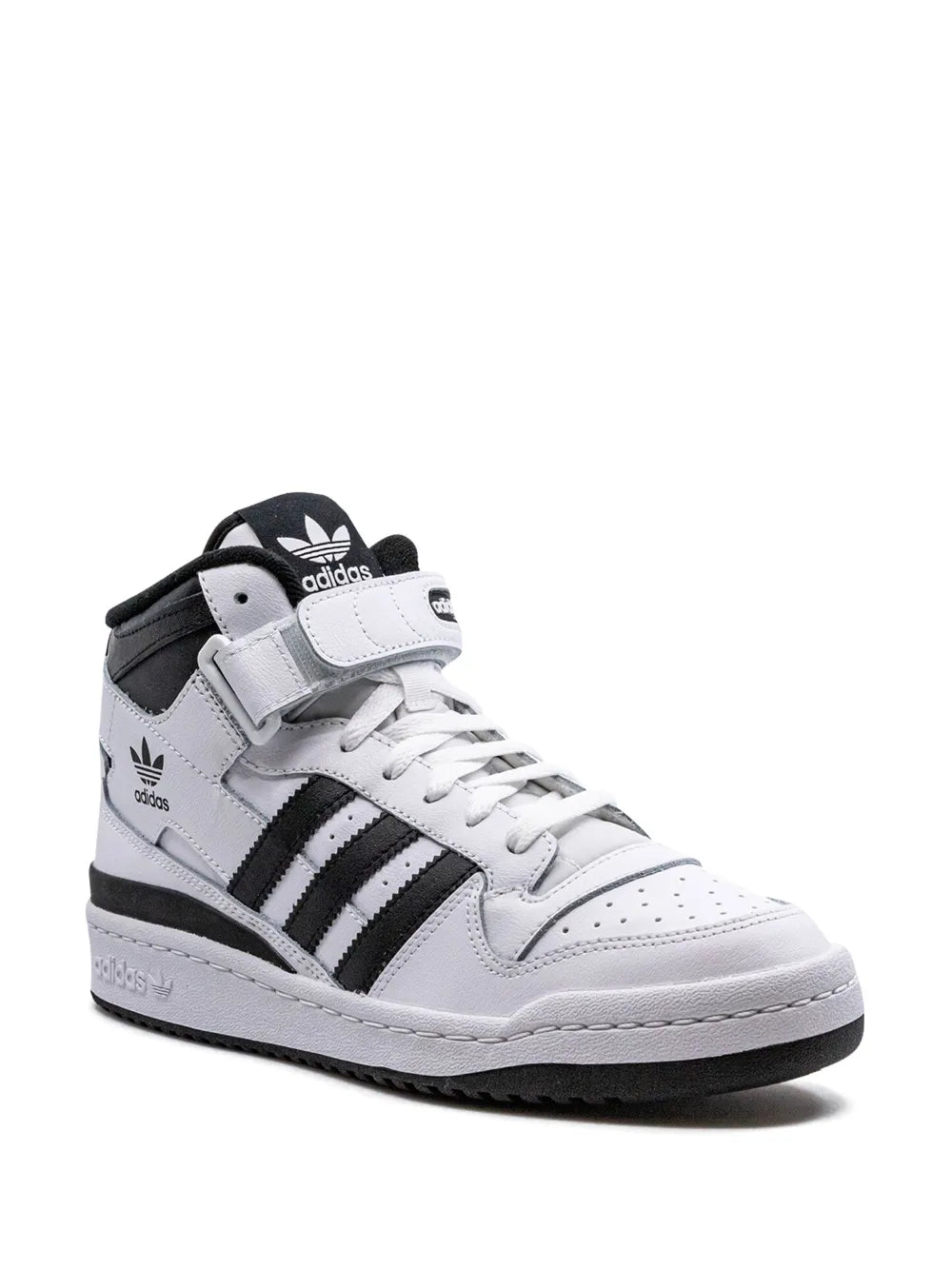 adidas Forum Mid Sneakers — Black/White — Size US M 10.5 - US W 12 — Side View