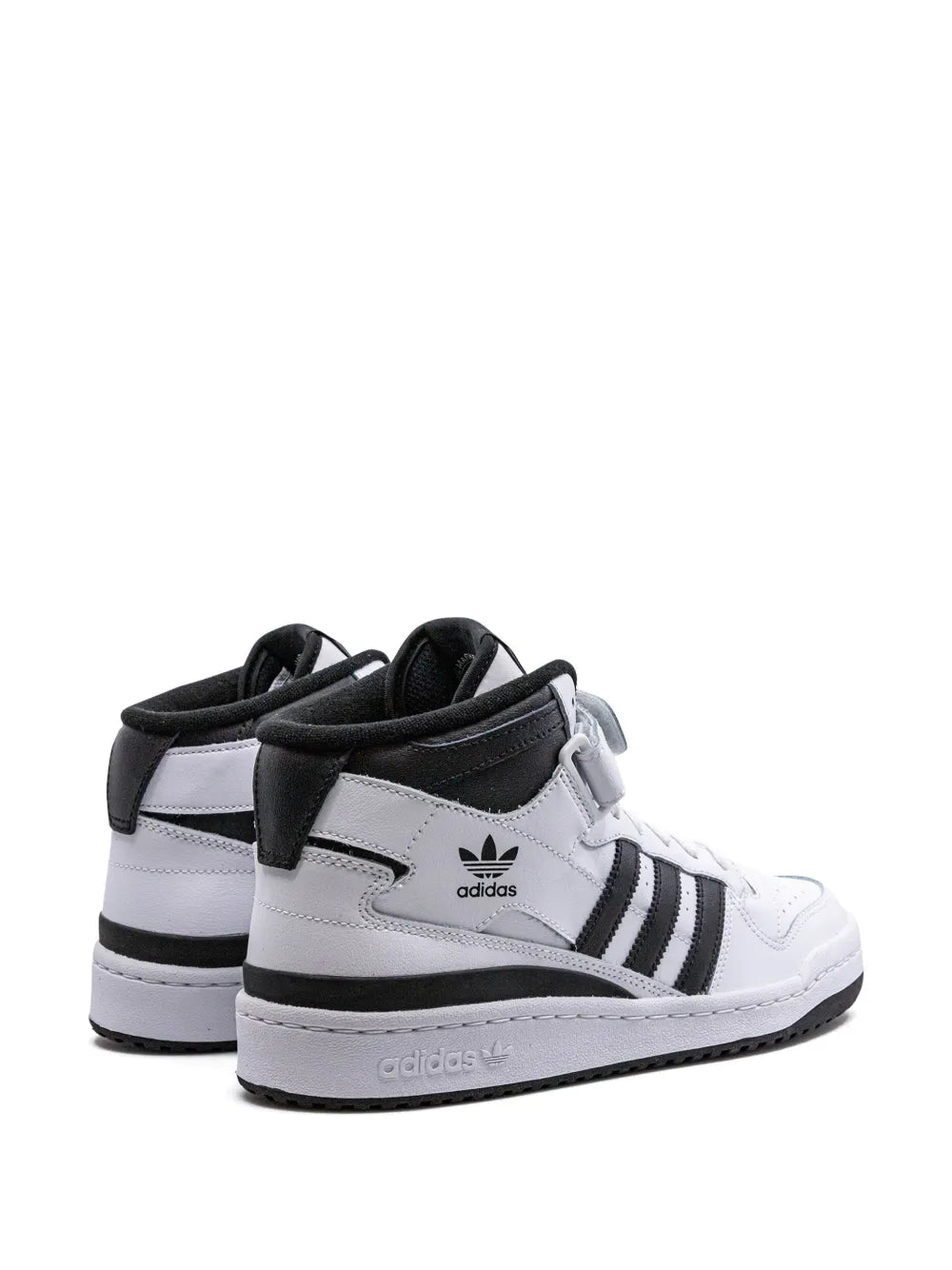 adidas Forum Mid Sneakers — Black/White — Size US M 10.5 - US W 12 — Back View