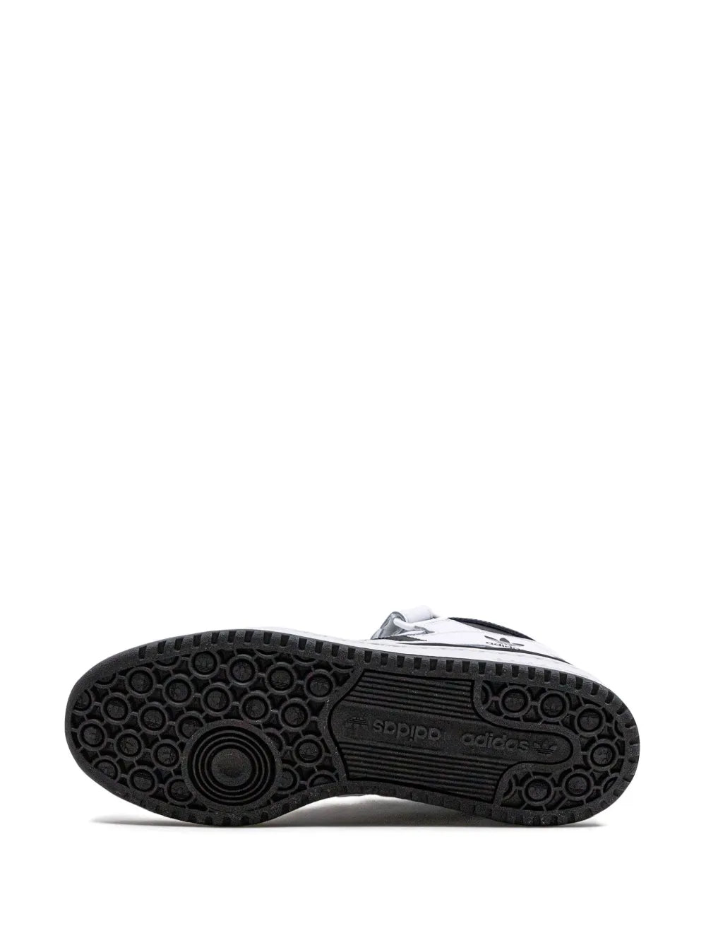 adidas Forum Mid Sneakers — Black/White — Size US M 10.5 - US W 12 — Top View