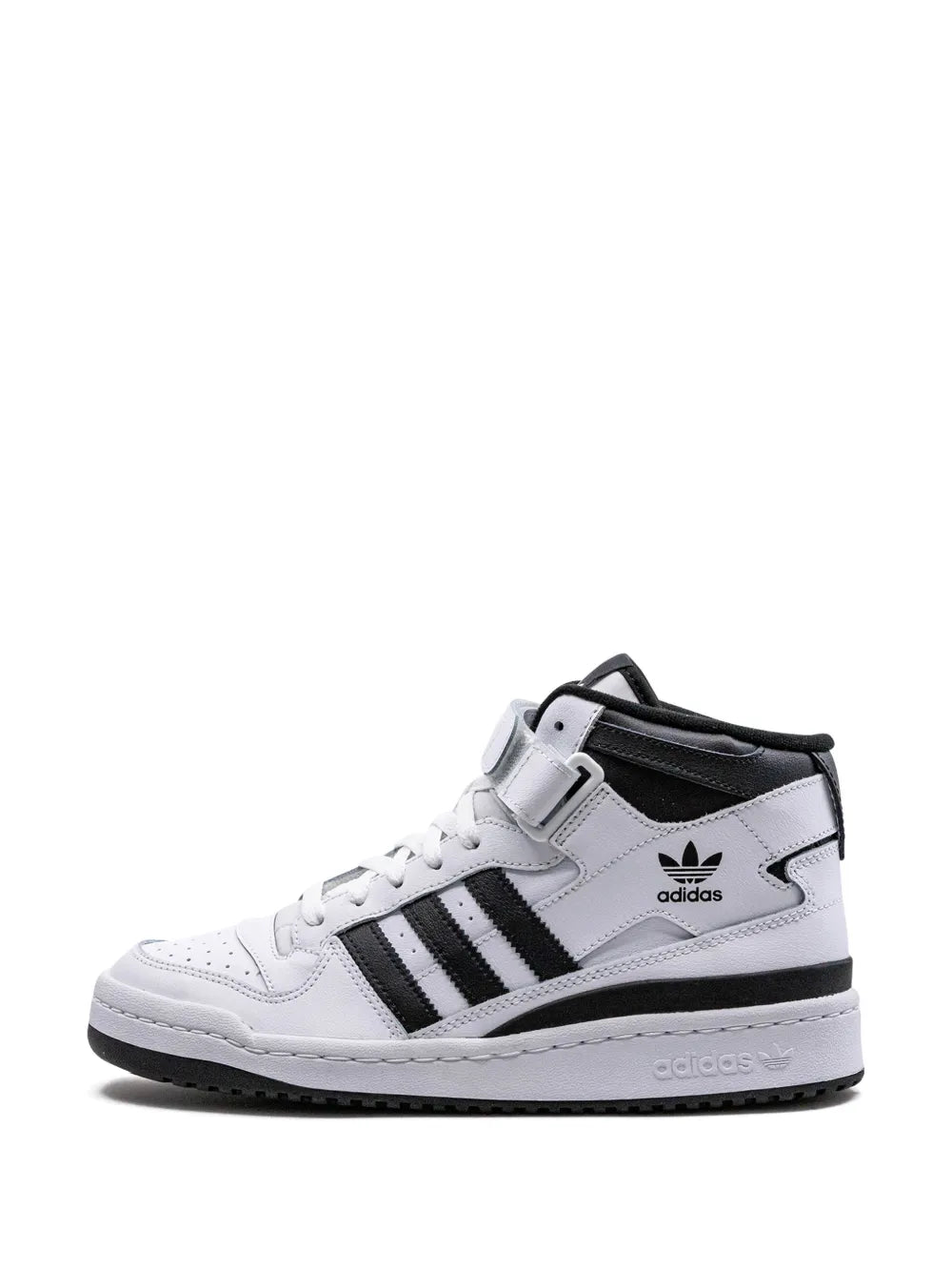 adidas Forum Mid Sneakers — Black/White — Size US M 10.5 - US W 12 — Detail View