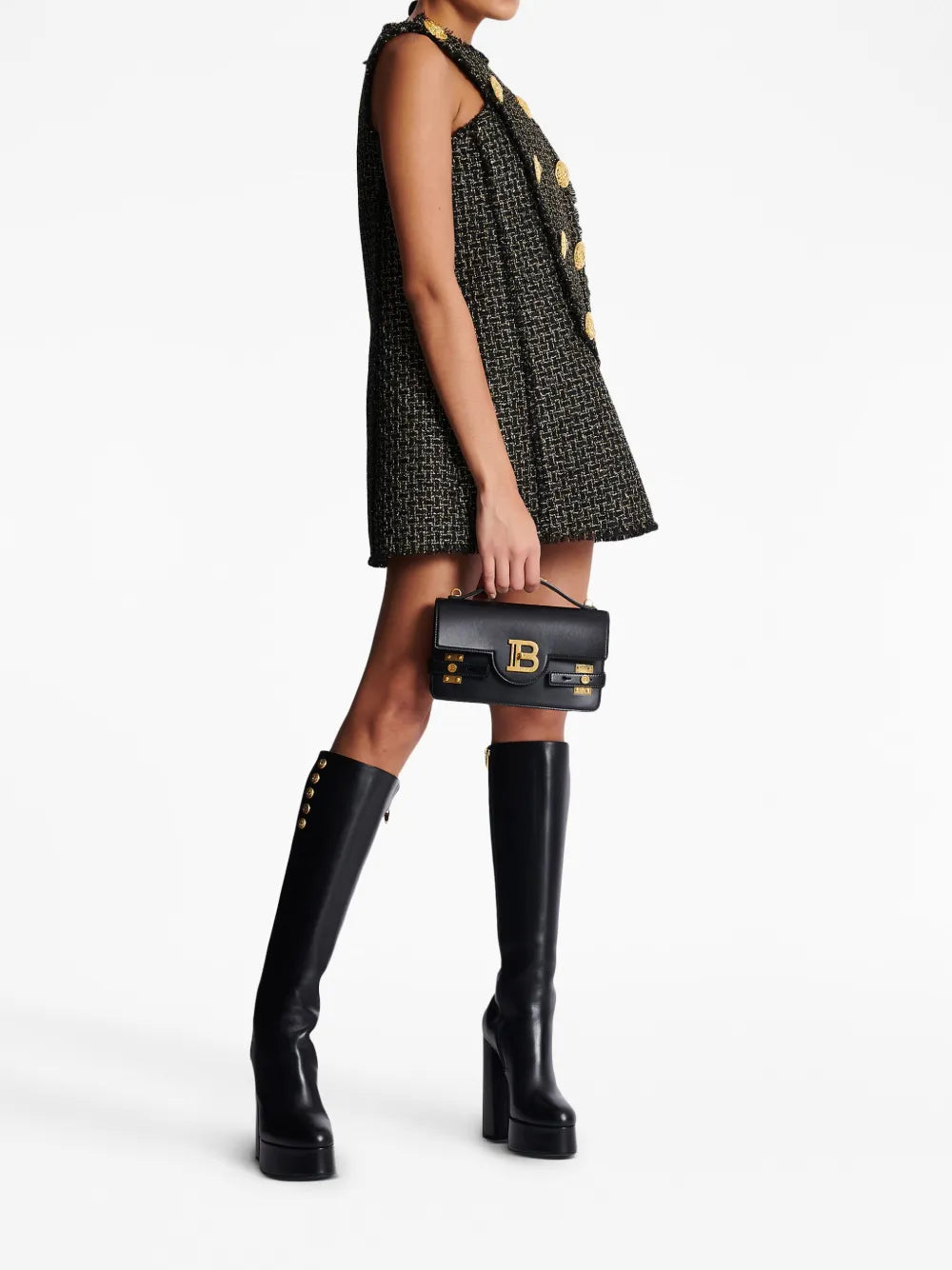 Balmain B Buzz 24 Shoulder Bag — Same as shown — Size One Size — Side View