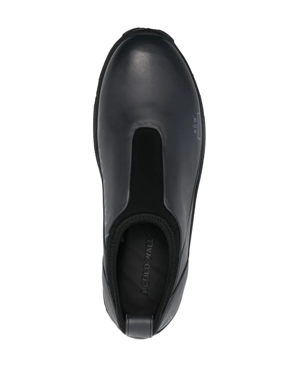 A-Cold-Wall* Dirt Moc Slip-On Sneakers — Black — Size US M 11 - US W 12.5 — Top View