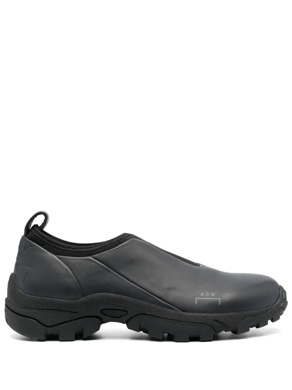 A-Cold-Wall* Dirt Moc Slip-On Sneakers — Black — Size US M 11 - US W 12.5 — Front View