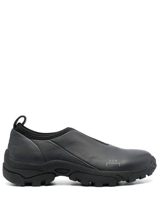 A-Cold-Wall* Dirt Moc Slip-On Sneakers — Black — Size US M 11 - US W 12.5 — Front View
