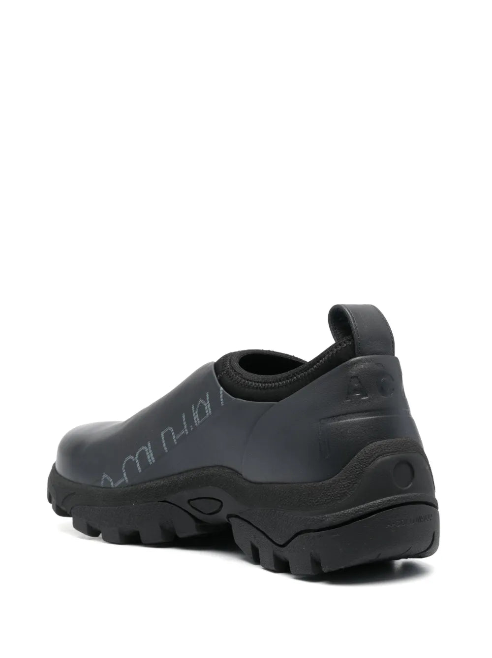 A-Cold-Wall* Dirt Moc Slip-On Sneakers — Black — Size US M 11 - US W 12.5 — Back View