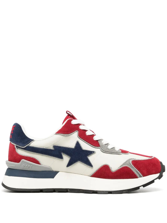 A Bathing Ape?Road Sta Express Sneakers — Red/Multicolour — Size US M 3.5 - US W 5 — Front View