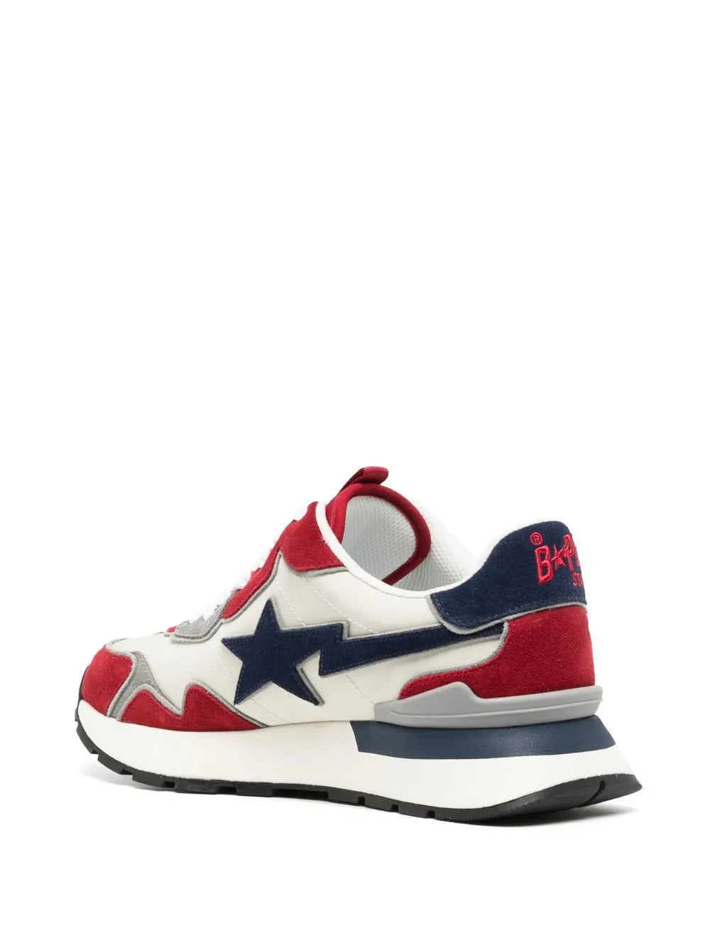 A Bathing Ape?Road Sta Express Sneakers — Red/Multicolour — Size US M 3.5 - US W 5 — Back View