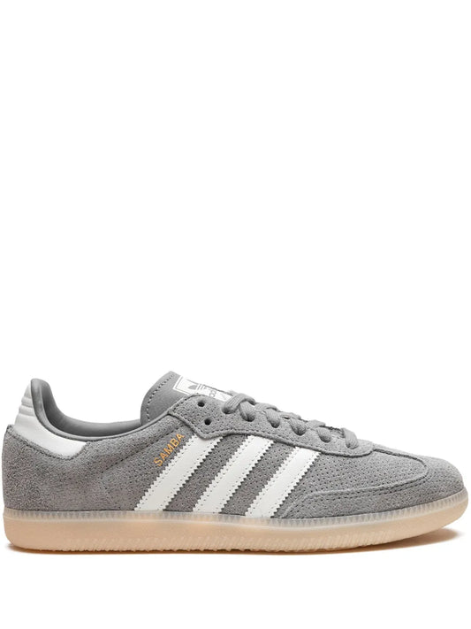 adidas Samba Og Grey Bliss Orange Sneakers — Grey — Size US M 3.5 - US W 5 — Front View