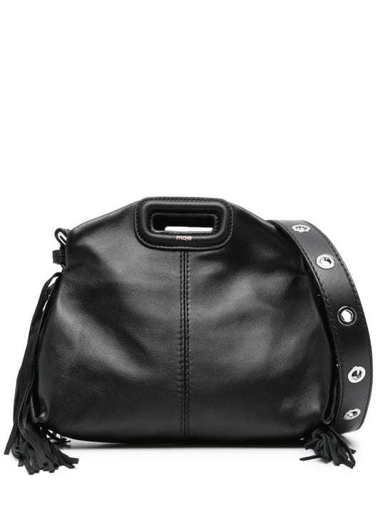 Maje Mini Miss M Leather Shoulder Bag — Same as shown — Size One Size — Front View