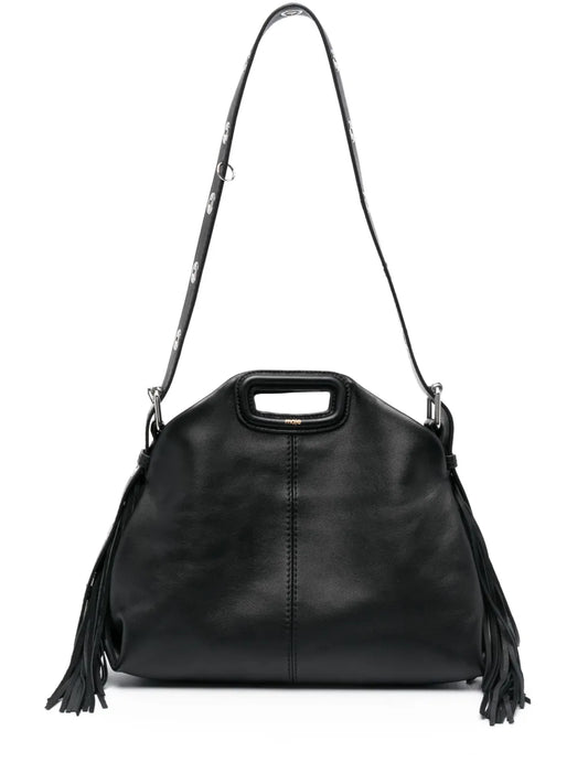 Maje Miss M Leather Shoulder Bag — Same as shown — Size One Size — Front View