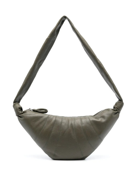 Lemaire Medium Croissant Leather Shoulder Bag — Same as shown — Size One Size — Front View