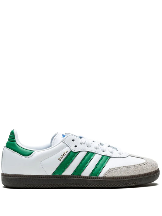 adidas Samba Og Sneakers — White/Green — Size US M 10 - US W 11.5 — Front View