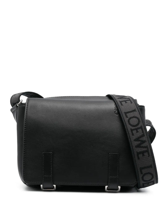 Loewe Small Military Leather Messenger Bag — Same as shown — Size One Size — Front View