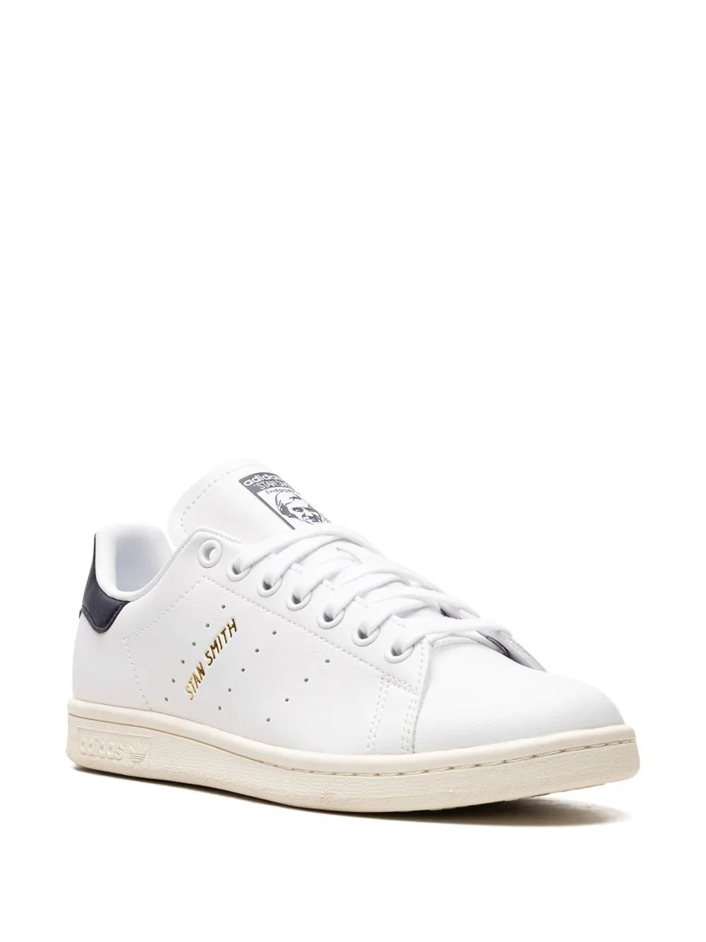 adidas Stan Smith Leather Sneakers — Cloud White/Off-White — Size US M 8 - US W 9.5 — Side View