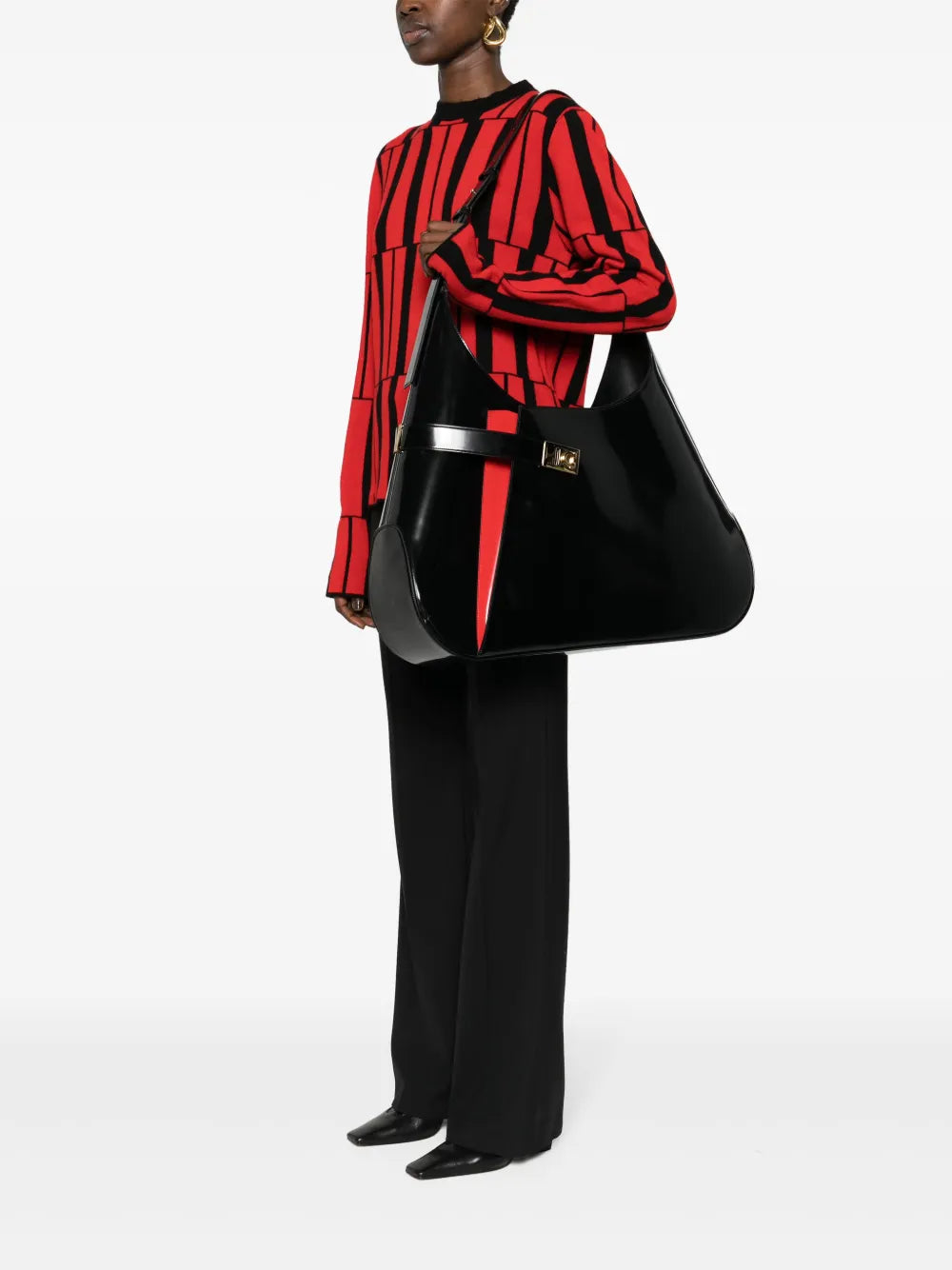 Ferragamo Extra Large Hobo Shoulder Bag — Same as shown — Size One Size — Side View