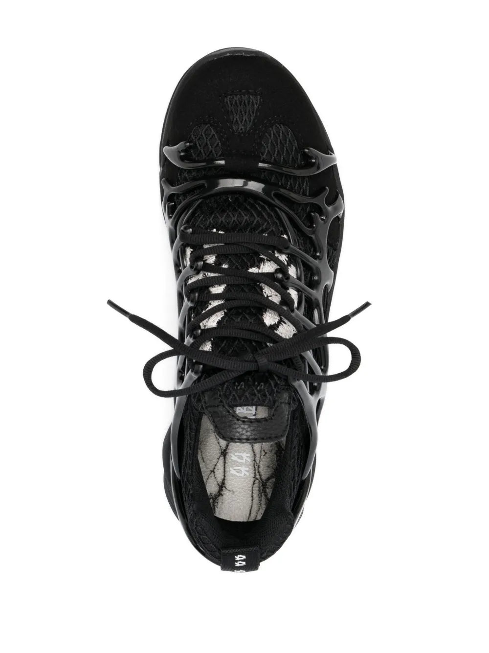 44 Label Group 44 Symbiont Low-Top Sneakers — Black — Size US M 3.5 - US W 5 — Top View