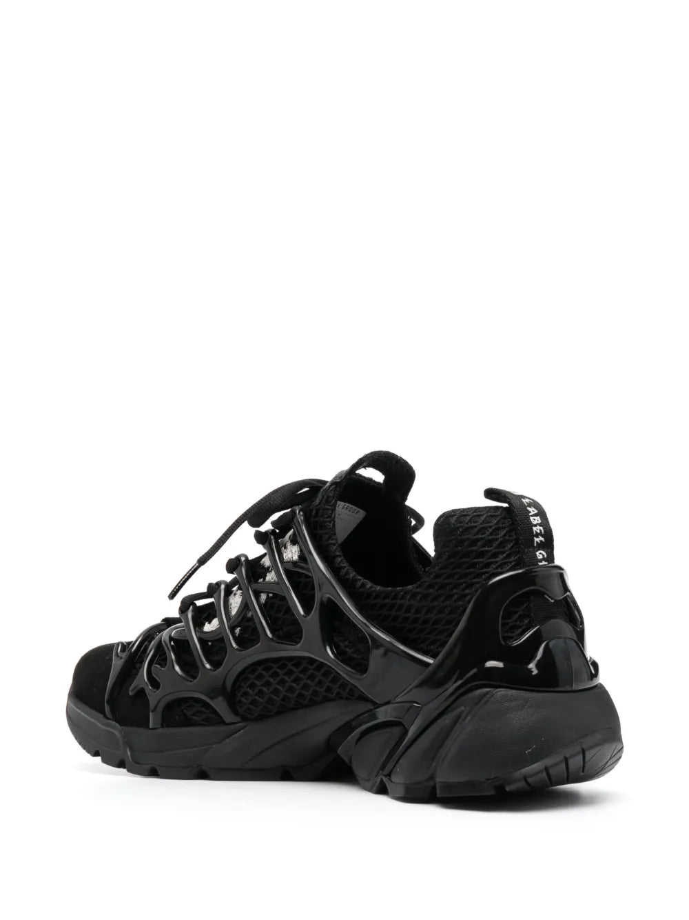 44 Label Group 44 Symbiont Low-Top Sneakers — Black — Size US M 3.5 - US W 5 — Back View