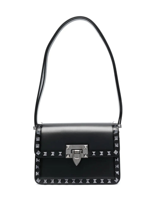 Valentino Garavani Small Rockstud23 Leather Shoulder Bag — Same as shown — Size One Size — Front View