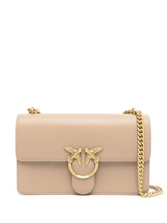 Pinko Classic Love Leather Shoulder Bag — Same as shown — Size One Size — Front View