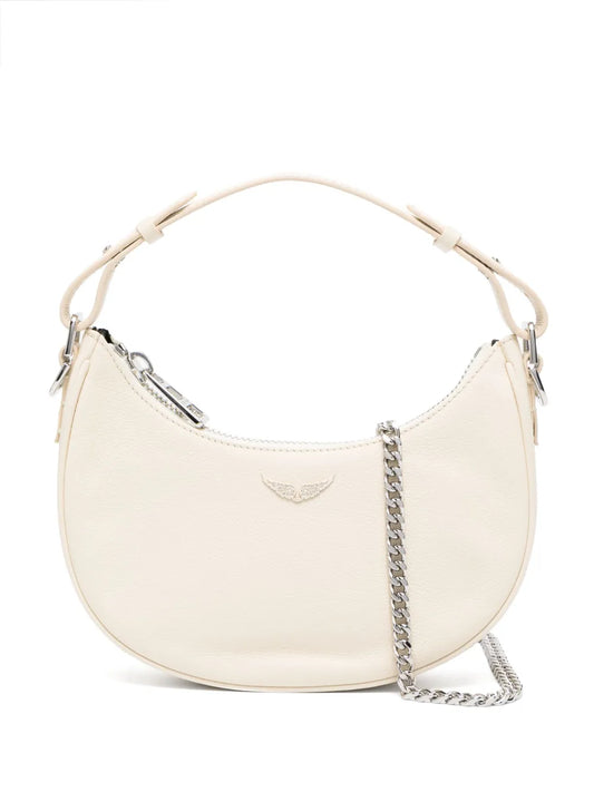 Zadigvoltaire Wings Plaque Leather Shoulder Bag — Same as shown — Size One Size — Front View