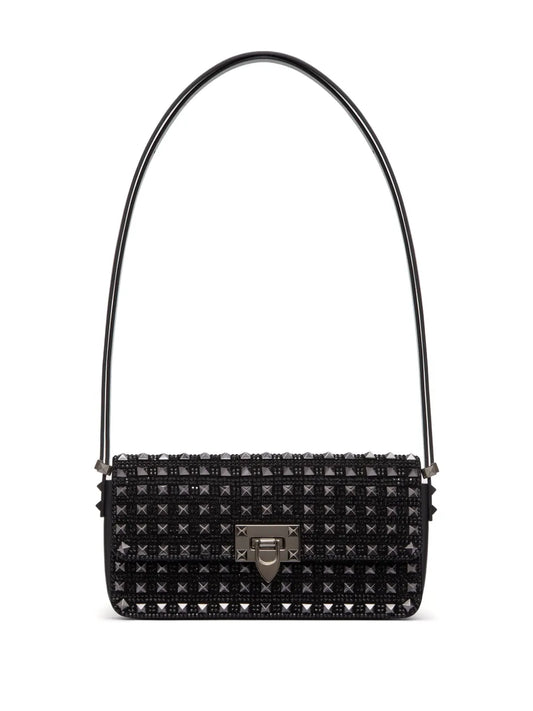 Valentino Garavani Rockstud23 Ew Embroidered Shoulder Bag — Same as shown — Size One Size — Front View
