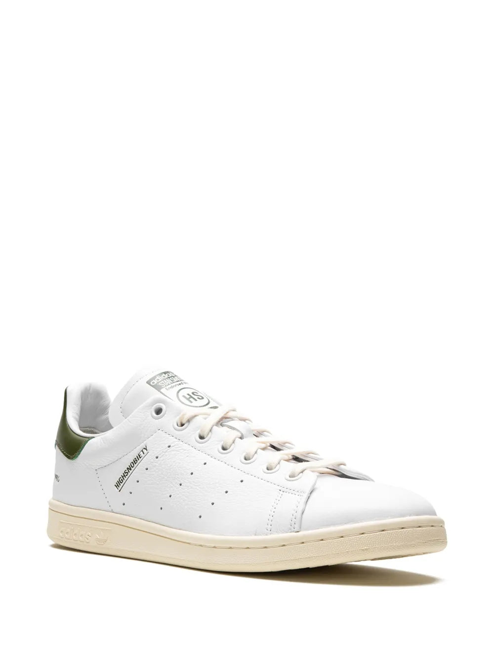 adidas Stan Smith Highsnobiety - Not In Paris Sneakers — White/Green — Size US M 8 - US W 9.5 — Side View