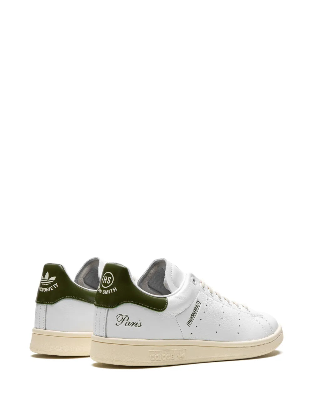 adidas Stan Smith Highsnobiety - Not In Paris Sneakers — White/Green — Size US M 8 - US W 9.5 — Back View
