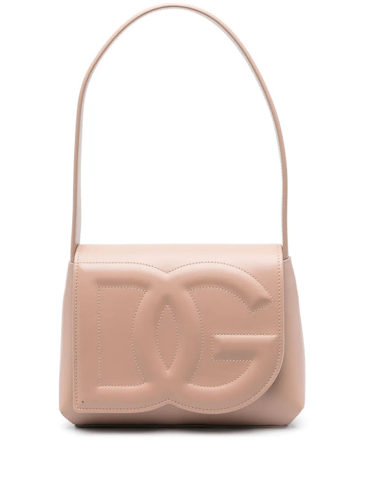 Dolce Gabbana Dg Logo Leather Shoulder Bag — Same as shown — Size One Size — Front View
