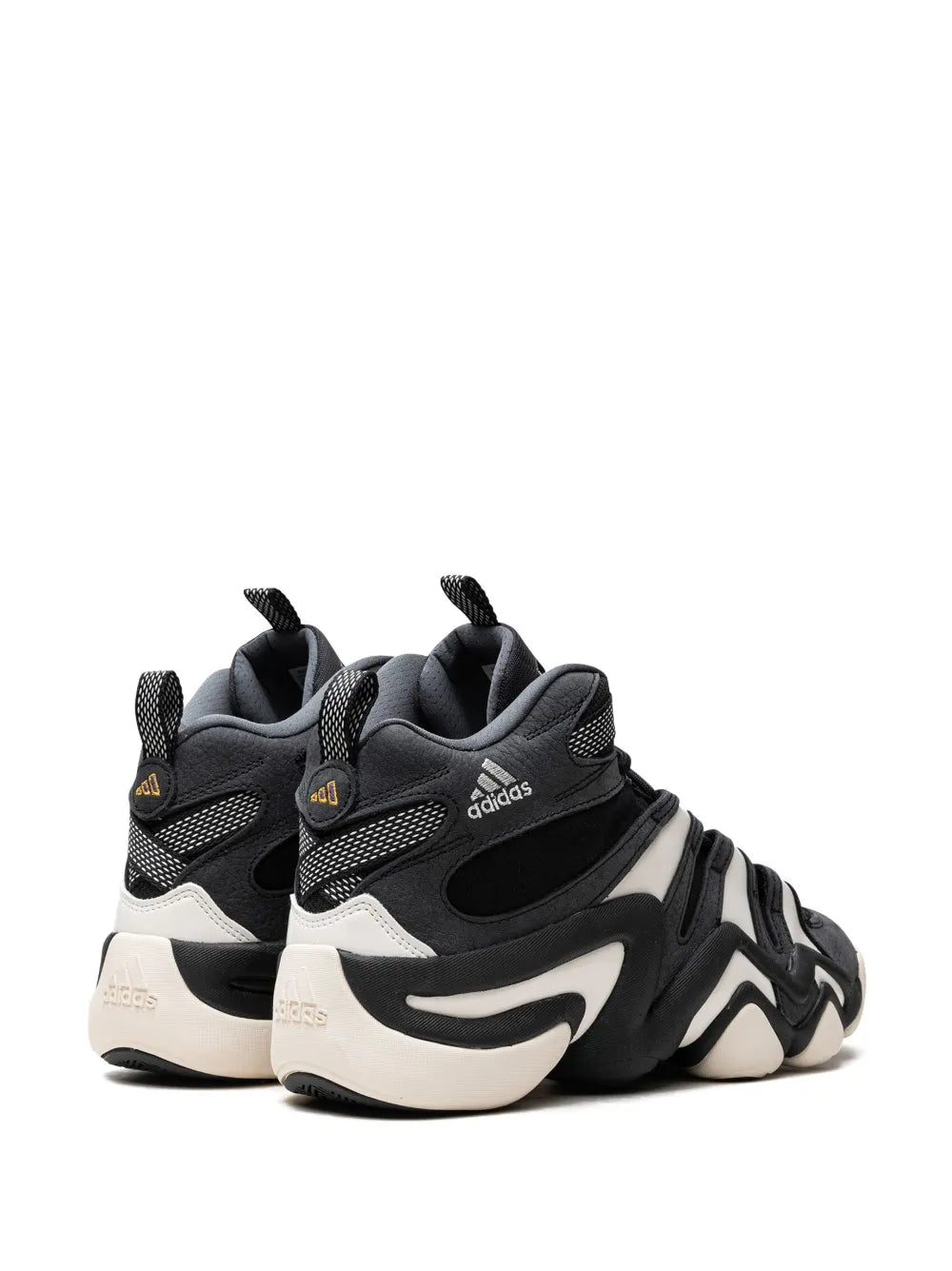 adidas Crazy 8 Black/White Sneakers — Black/White — Size US M 10.5 - US W 12 — Back View