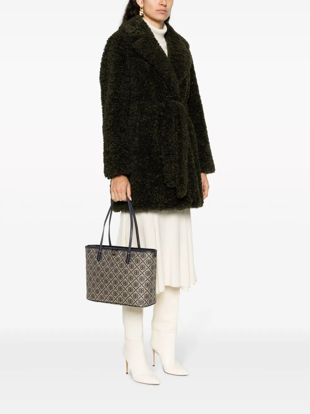 Tory Burch Small T Monogram Zip Tote Bag — Same as shown — Size One Size — Side View