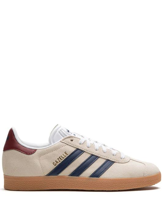 adidas Gazelle Off White Sneakers — Off-White/Burgundy — Size US M 6 - US W 7.5 — Front View