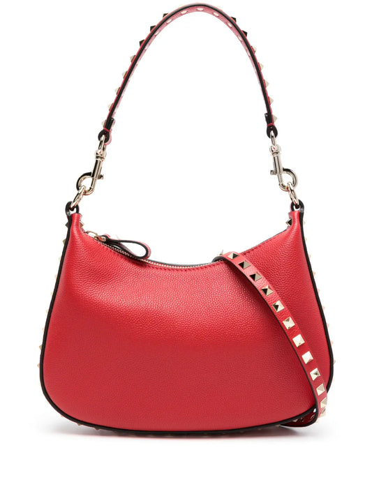 Valentino Garavani Small Rockstud Leather Shoulder Bag — Same as shown — Size One Size — Front View
