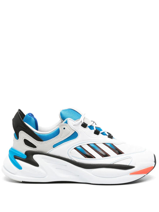 adidas Originals Ozmorph Low-Top Sneakers — White/Sky Blue/Black — Size US M 4.5 - US W 6 — Front View