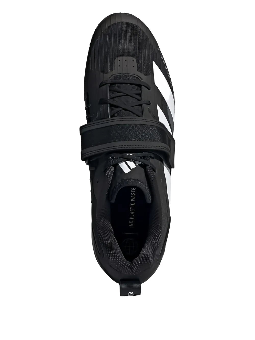 adidas Adipower Weightlifting 3 Black/White/Grey Sneakers — Black — Size US M 4.5 - US W 6 — Top View