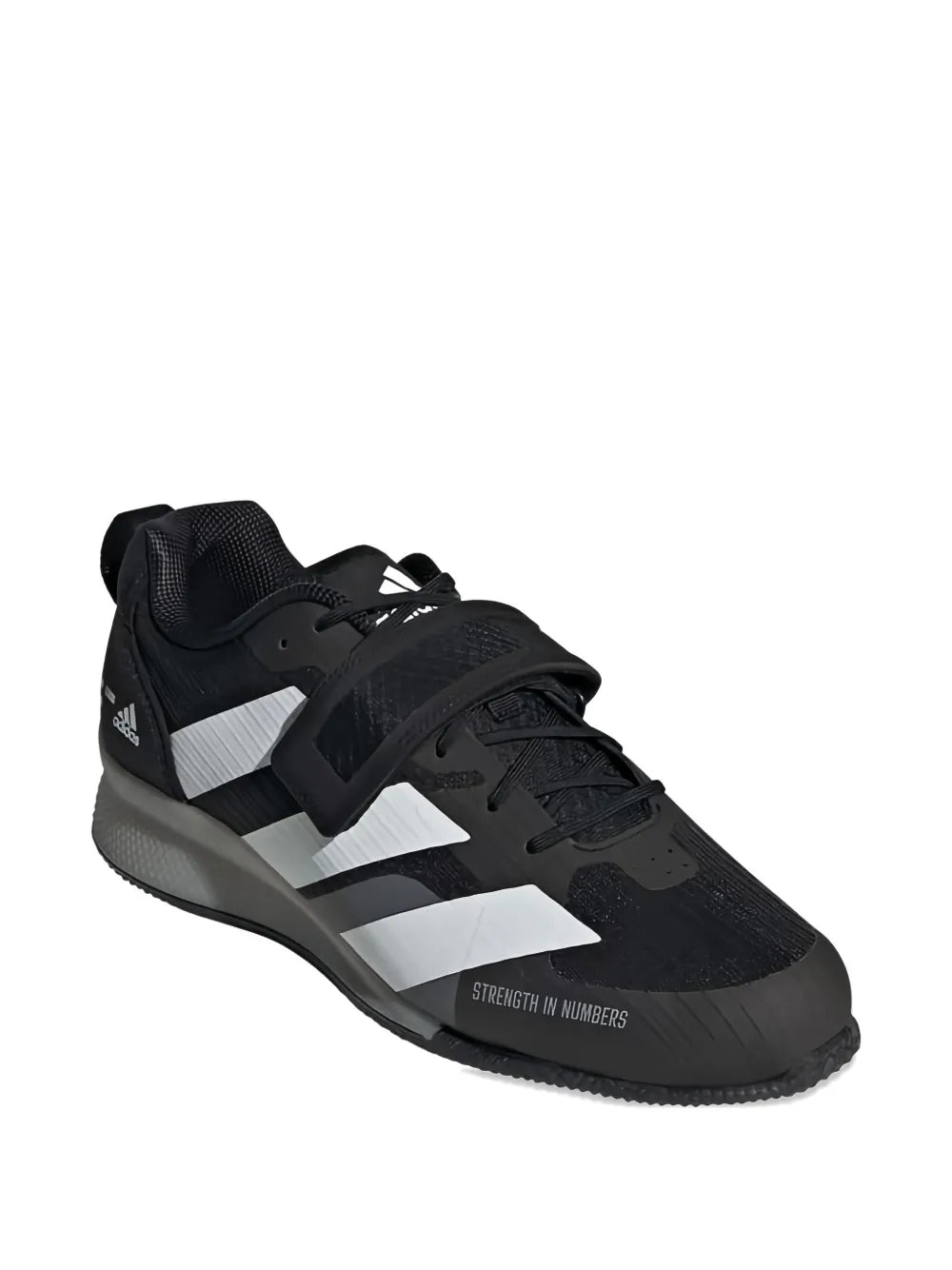 adidas Adipower Weightlifting 3 Black/White/Grey Sneakers — Black — Size US M 4.5 - US W 6 — Side View