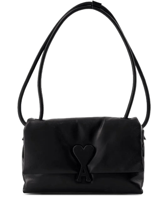 Ami Paris Voulez Vous Leather Shoulder Bag — Same as shown — Size One Size — Front View