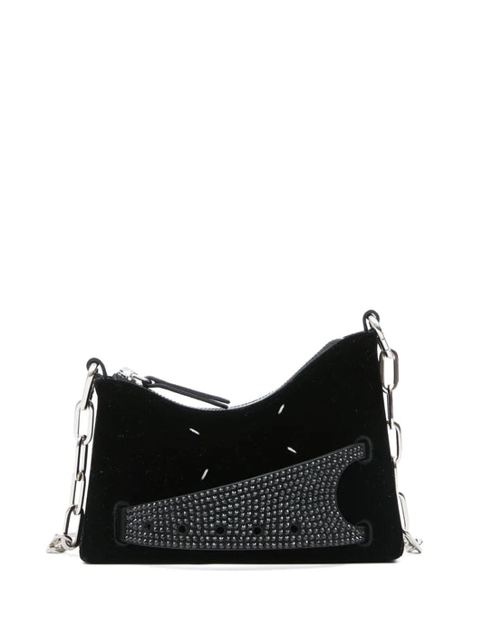 Maison Margiela Small Snatched Leather Shoulder Bag — Same as shown — Size One Size — Front View